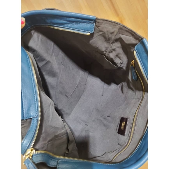 Authentic Fendi Pequin Canvas & Leather Roll Tote Brown, Black, Blue - Picture 9 of 10